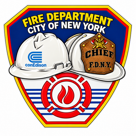 Fire Department NYC PREMIUM Customer Window or Helmet Decal (sqd.1)
