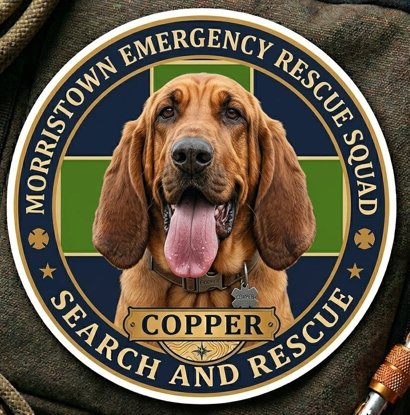 Copper Search and Rescue Dog Window/Helmet Decal or MAGNET