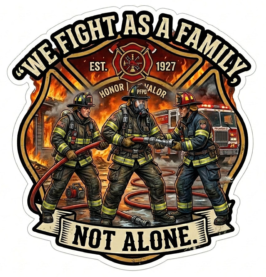 Fight as a Family Not Aong Helmet Window/Helmet Decal or MAGNET