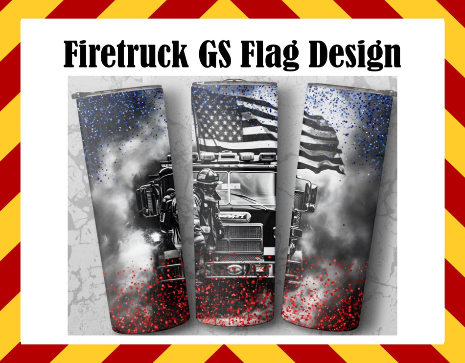 Drink Water Cup - Firefigher GS Flag Cup Design