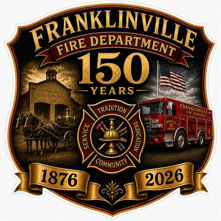 Franklinville Fire Dept. Window or Helmet Decal economy bulk decal