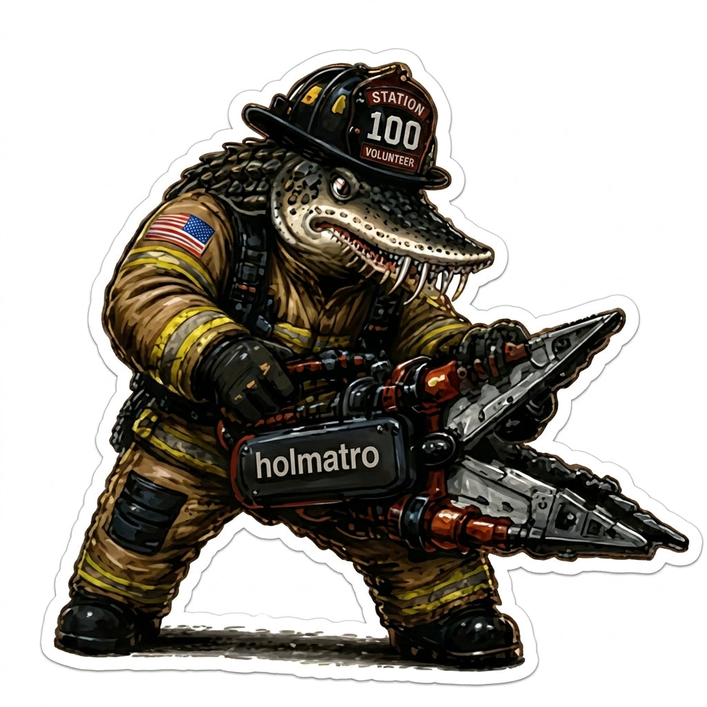 Station 100 Alligator Customer Decal or Magnet economy non-reflective decal