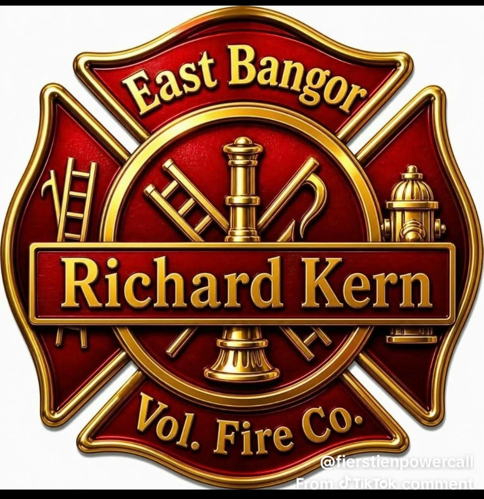 Richard Kern Maltese Cross Window/Hardhat Decal