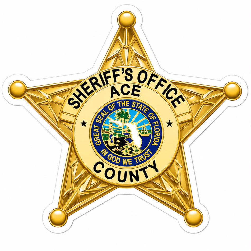 Ace County sheriffs office Customer Window or Helmet Decal (rct.1) (Copy)