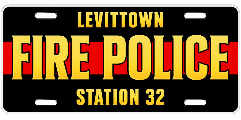 Levittown Fire Police Station 32 License Plate