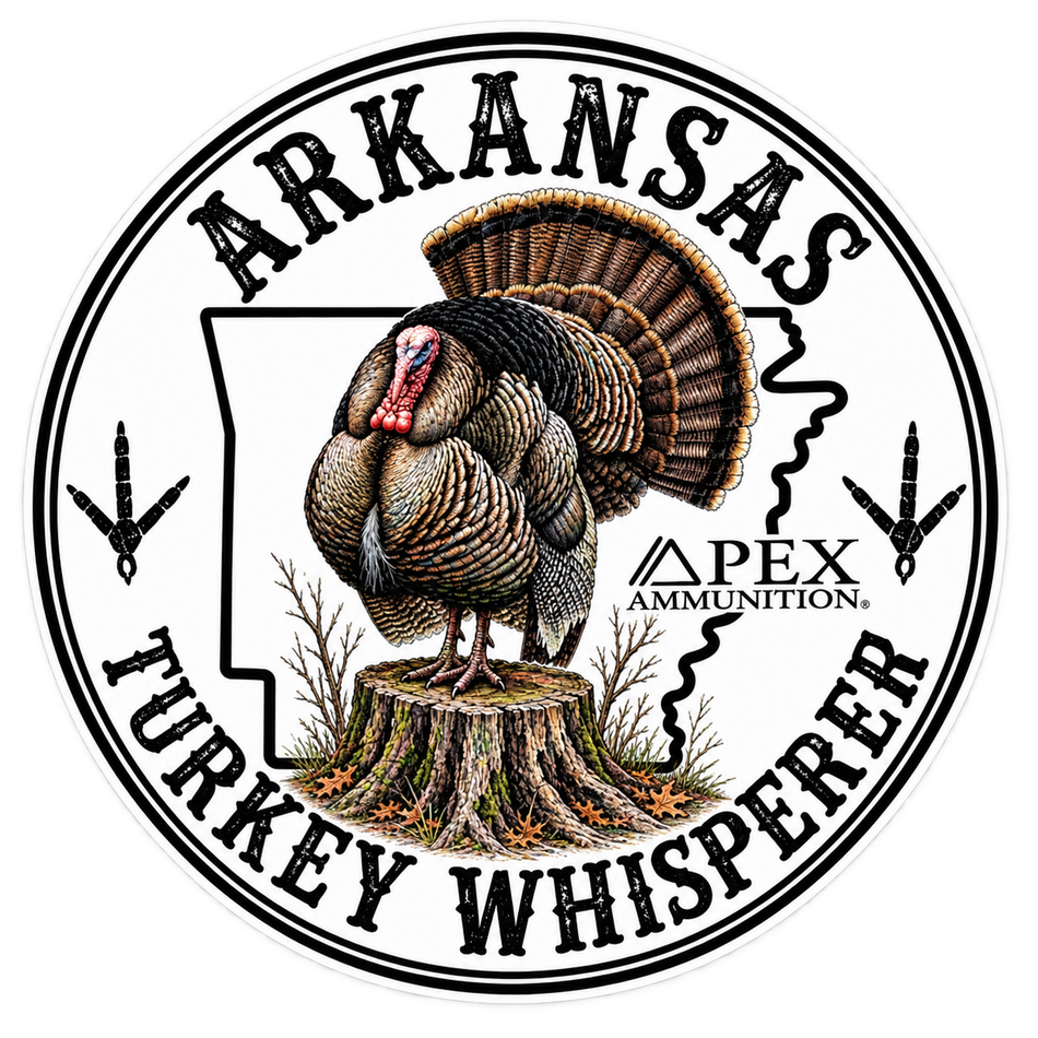 Arkansas Turkey Whispere Customer Window or Helmet Decal (sqd.1)