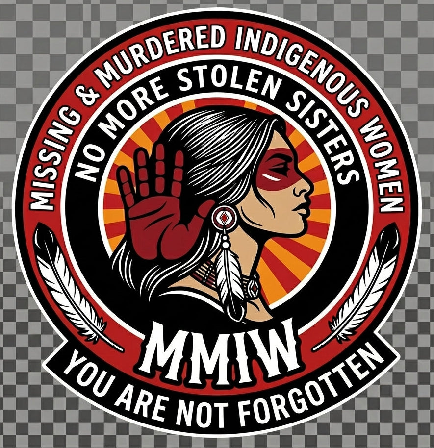 Indigenous Women Not Forgotten Helmet Window/Helmet Decal or MAGNET