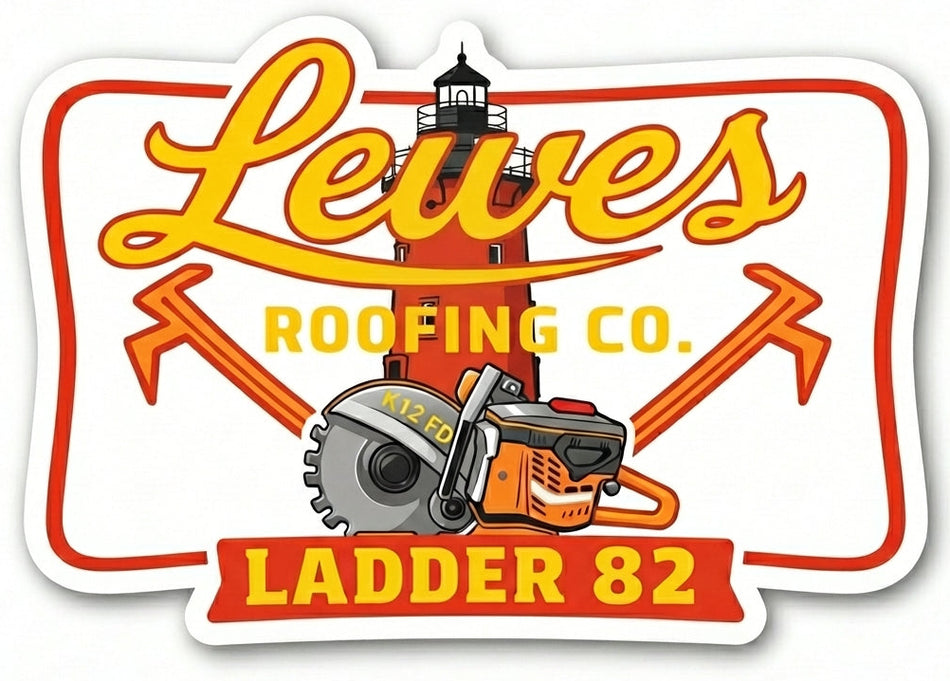 Lewes Roofing Company Window or Helmet Decal