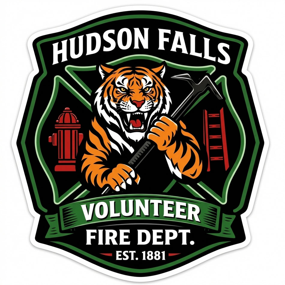 Hudson Falls VFD Window/Helmet Decal or MAGNET