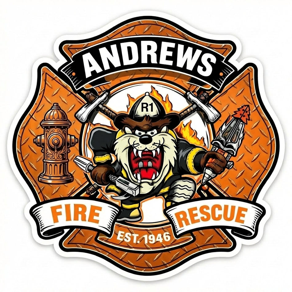 Andrews Fire Rescue Animal Window or Helmet Decal