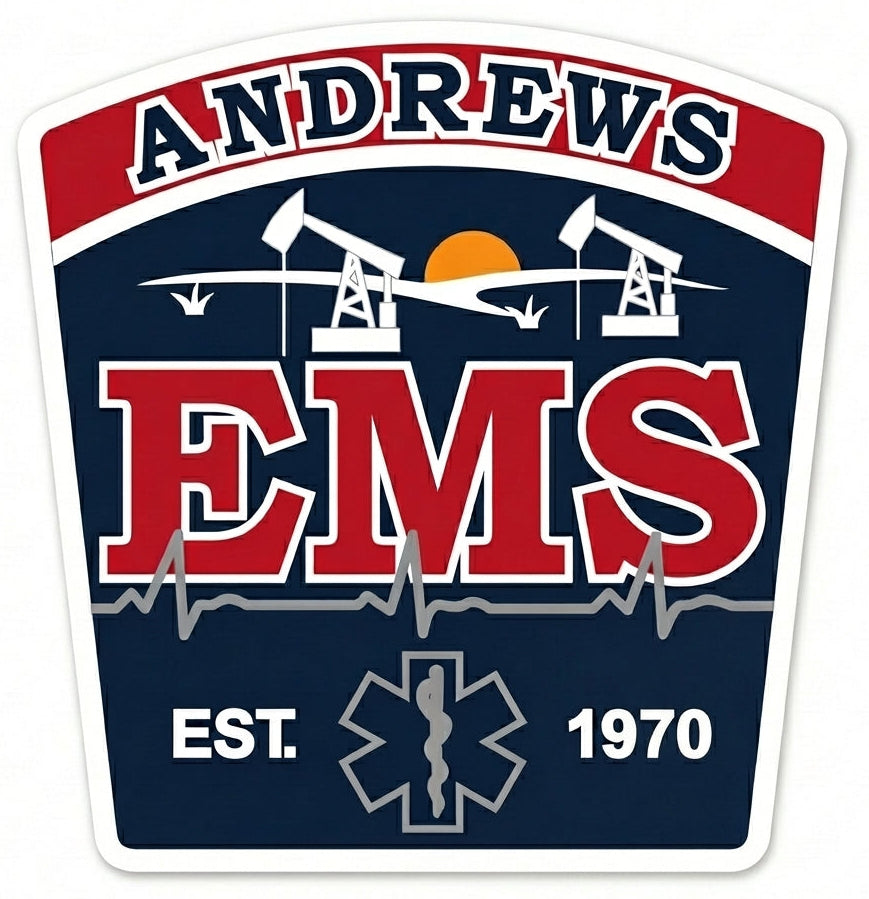 Andrews EMS EST 1970 Window/Helmet Decal or MAGNET