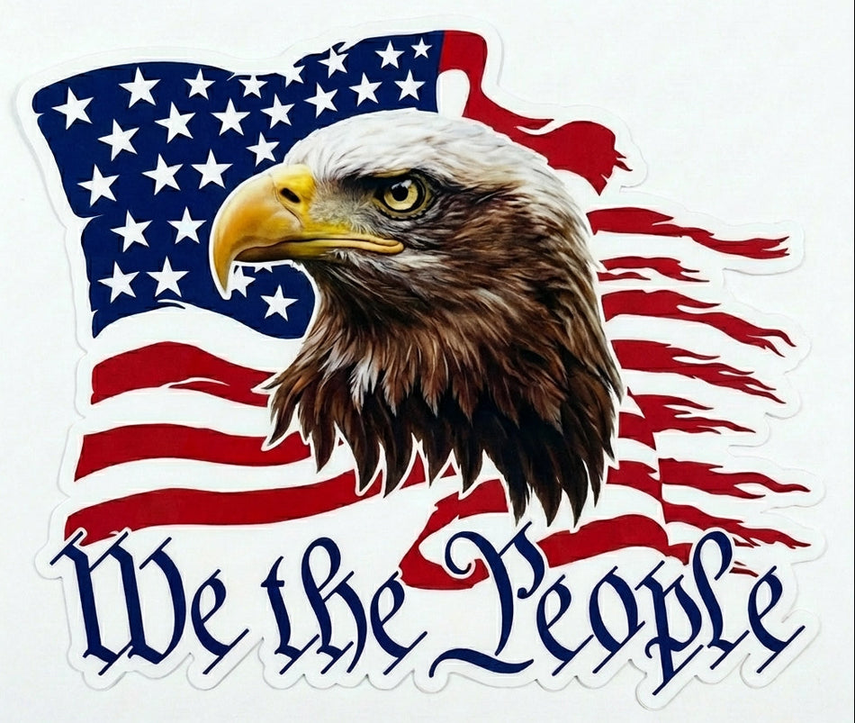 We the People Eagle Window/Helmet Decal or MAGNET