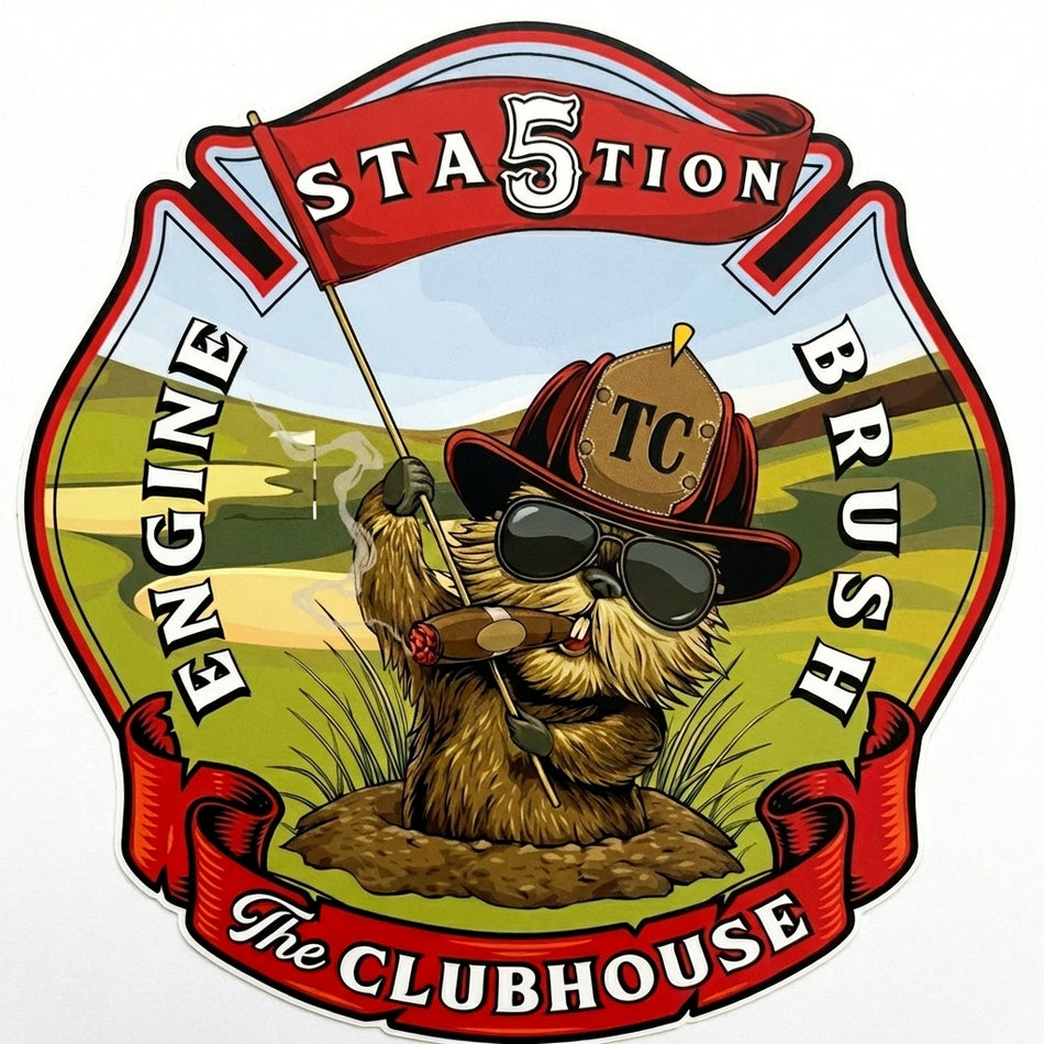 Station 5 The Clubhouse Helmet Window/Helmet Decal or MAGNET