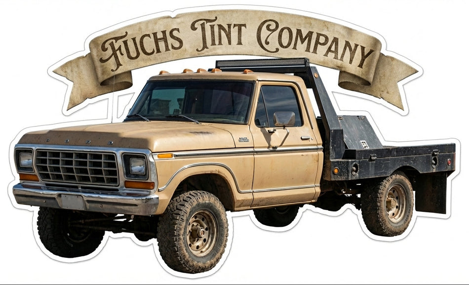 Fuchs Tint Company Window or Helmet Decal