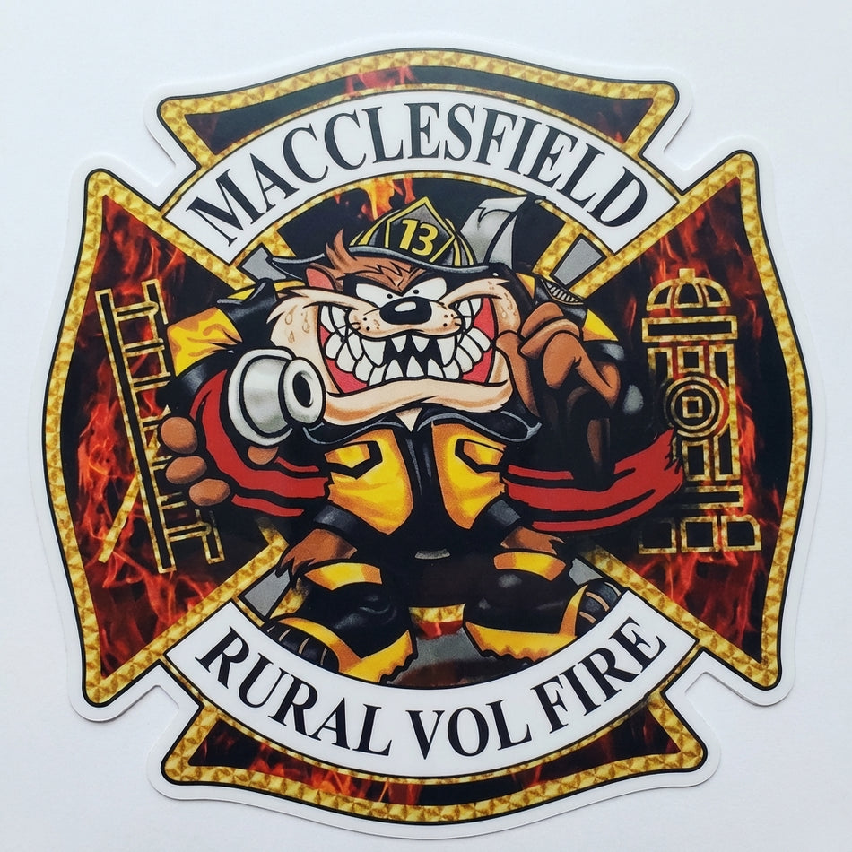 Macclesfield Rural Vol. Fire Helmet Window/Helmet Decal or MAGNET