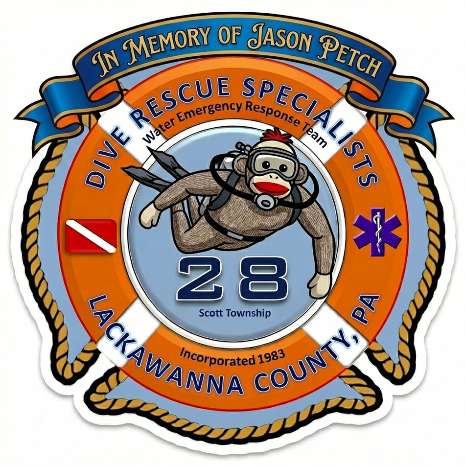 Memory of Jason Petch Maltese Window/Helmet Decal or MAGNET