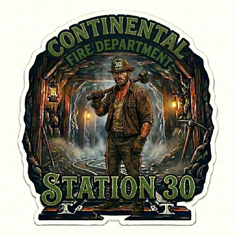 Continental Fire Dept. Statoin 30 Window/Helmet Decal or MAGNET