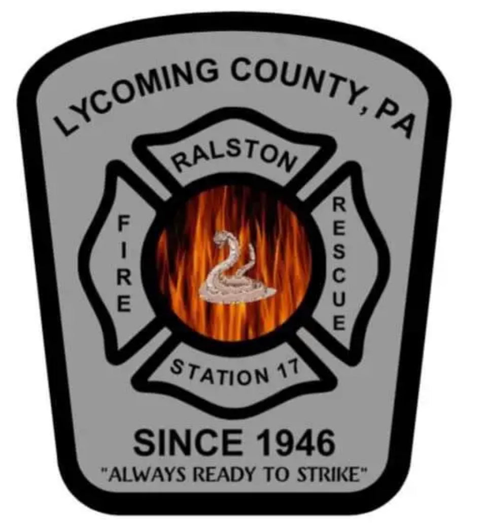 Lycoming County Fire Rescue Customer window/Hardhat Decal