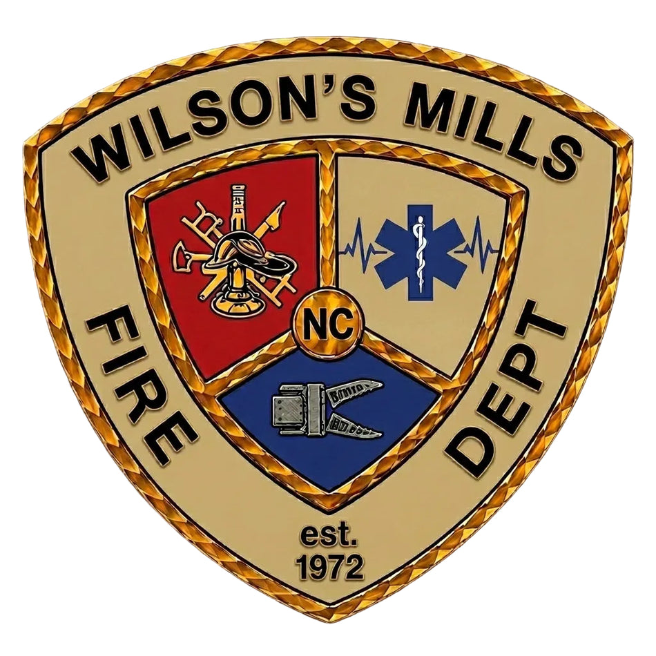 Wilsons Mills Fire Dept. Version 2 Window/Hardhat Decal