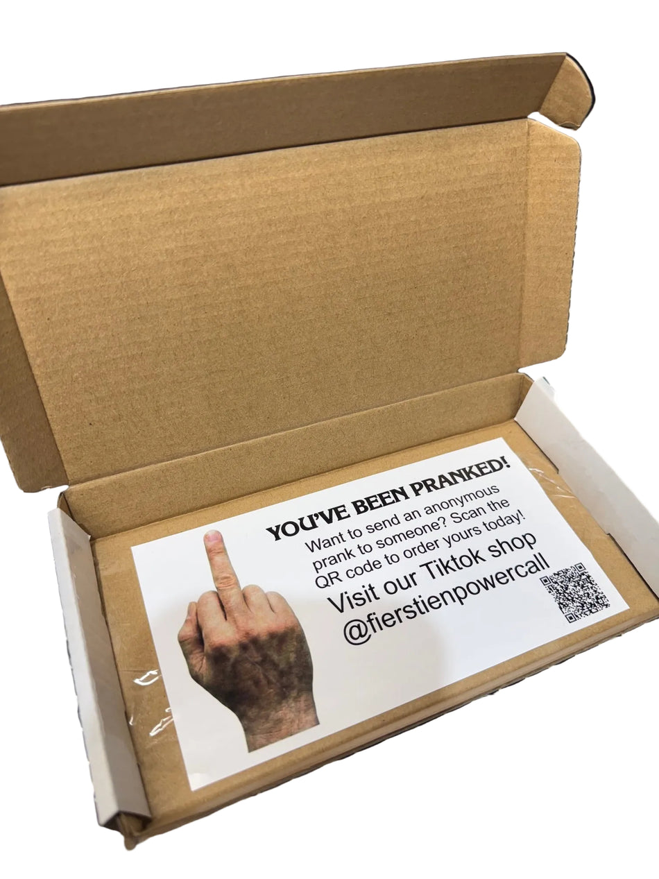 Prank Middle Finger You've been Pranked Box Package