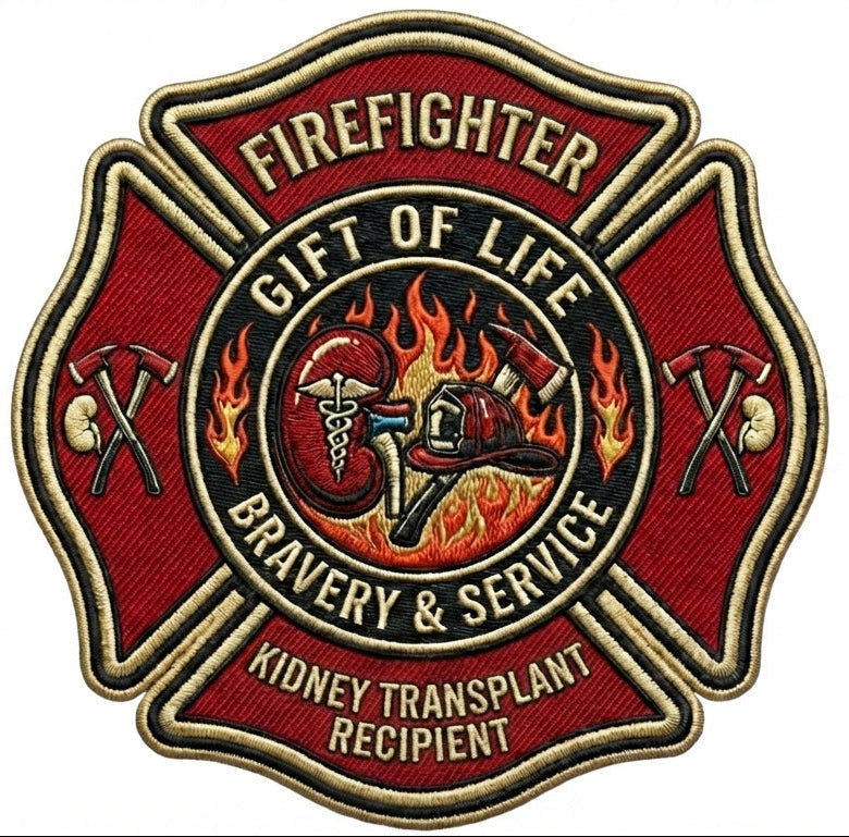 Kidney Transplant Maltese Cross Firefighter Window/Helmet Decal or MAGNET Tiktok