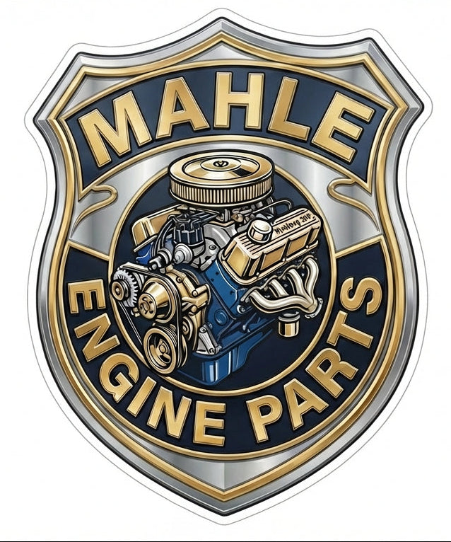 Mahle Engine Parts Window or Helmet Decal Powercall