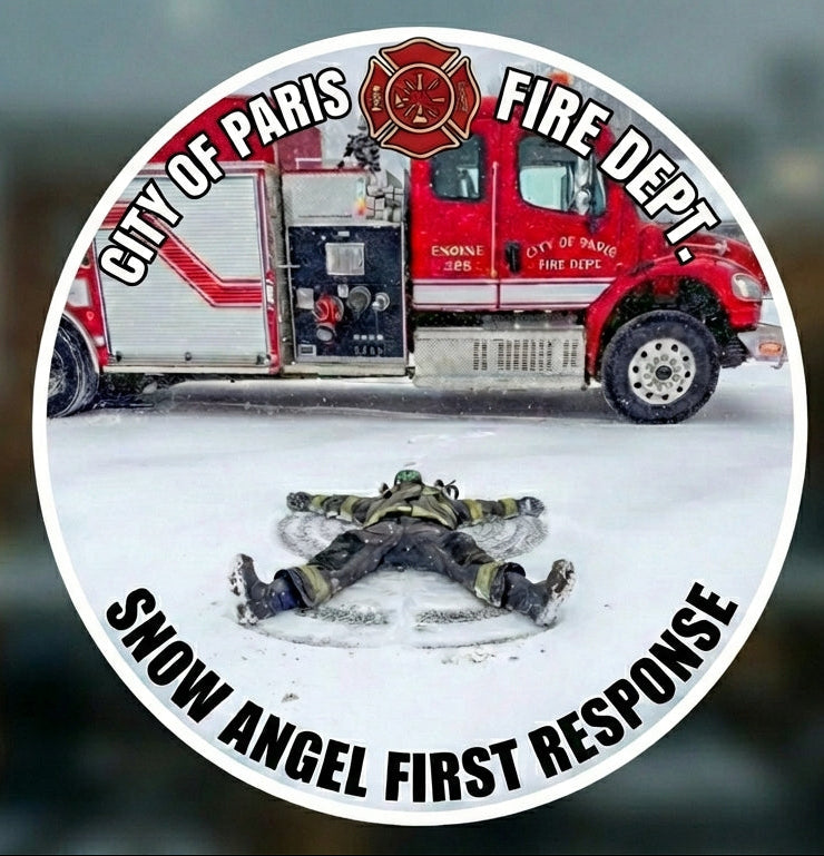 Snow Angel First Response Window or Helmet Decal Powercall