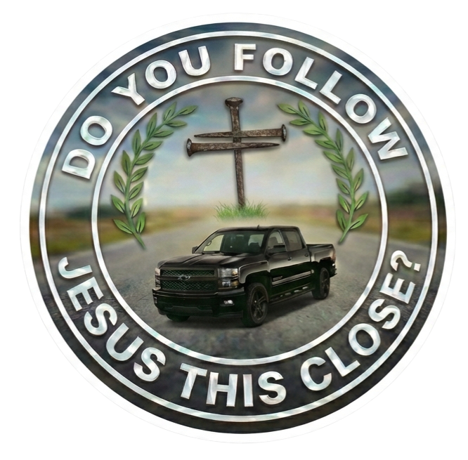 Do you follow Jesus Silverado Window/Helmet Decal or MAGNET TikTok