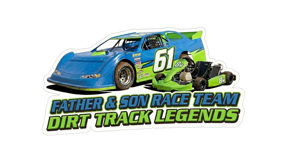 Father and Son Racing Window or Helmet Decal Powercall