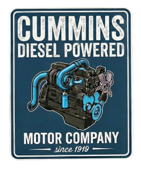Diesel Powered Motor Company V2 Window or Helmet Decal Powercall