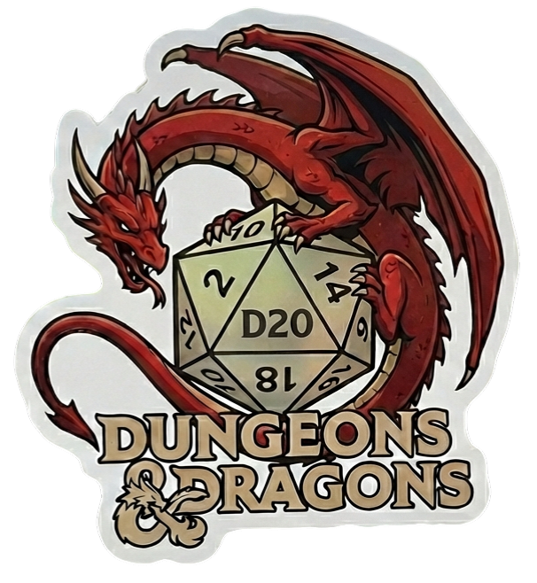 Dungeons Dragons Customer Window or Helmet Decal Powercall