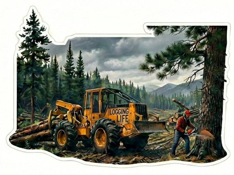 Logging Life Window or Helmet Decal Powercall