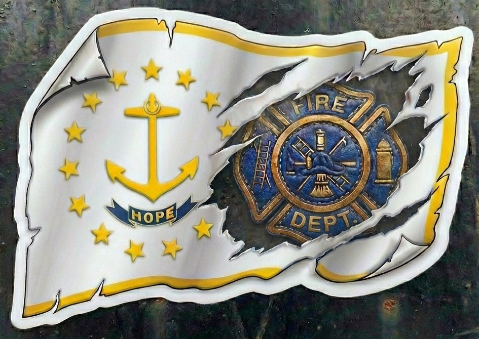 Rhode Island Maltese Flag Window/Helmet Decal or MAGNET Tiktok