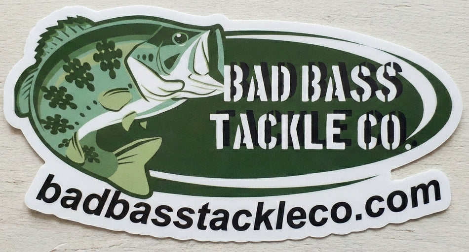 Bad Bass Tackle Company Window or Helmet Decal Tiktok