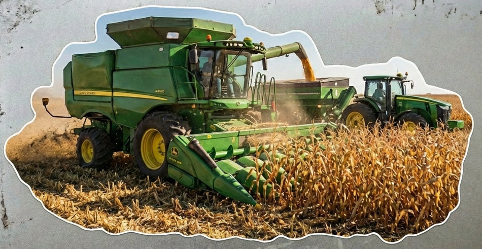 Deere Corn Industrial Equipment Window/Helmet Decal or MAGNET Tiktok