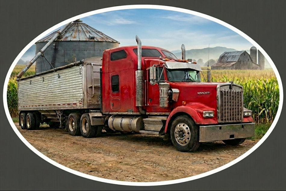 Red Kenworth Hopper Window/Helmet Decal or MAGNET Tiktok