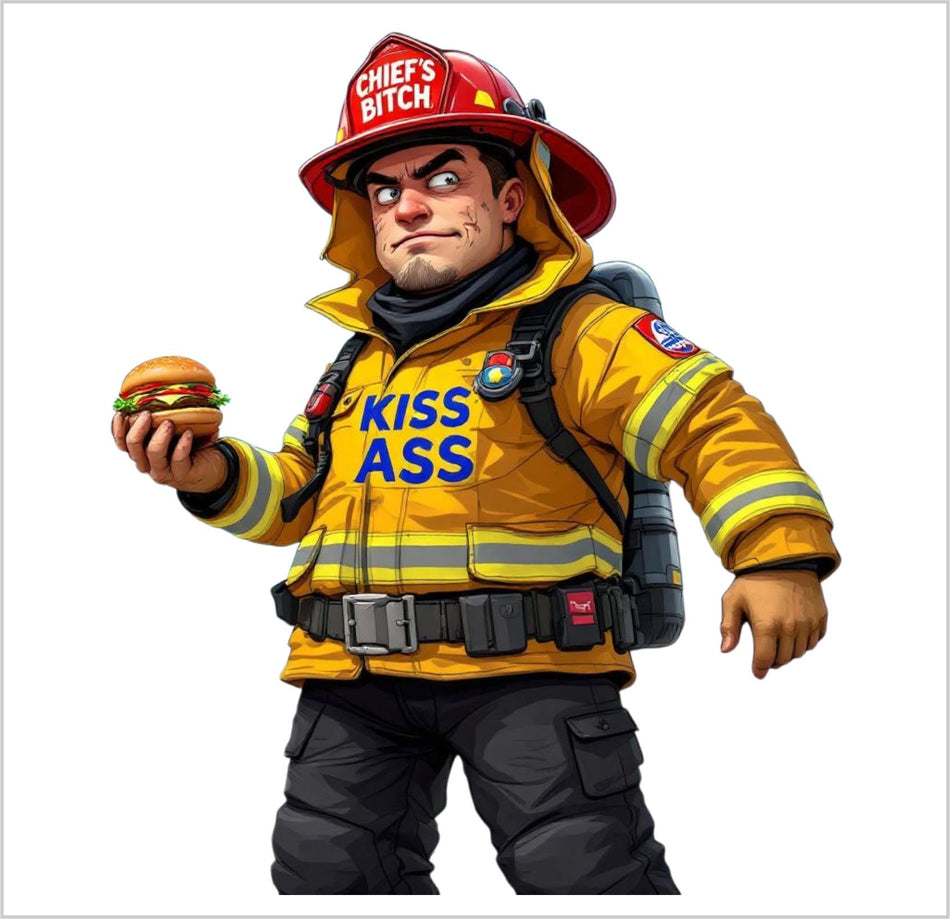 Firefighter Kiss Ass Chief Firefighter AI Generated Decal