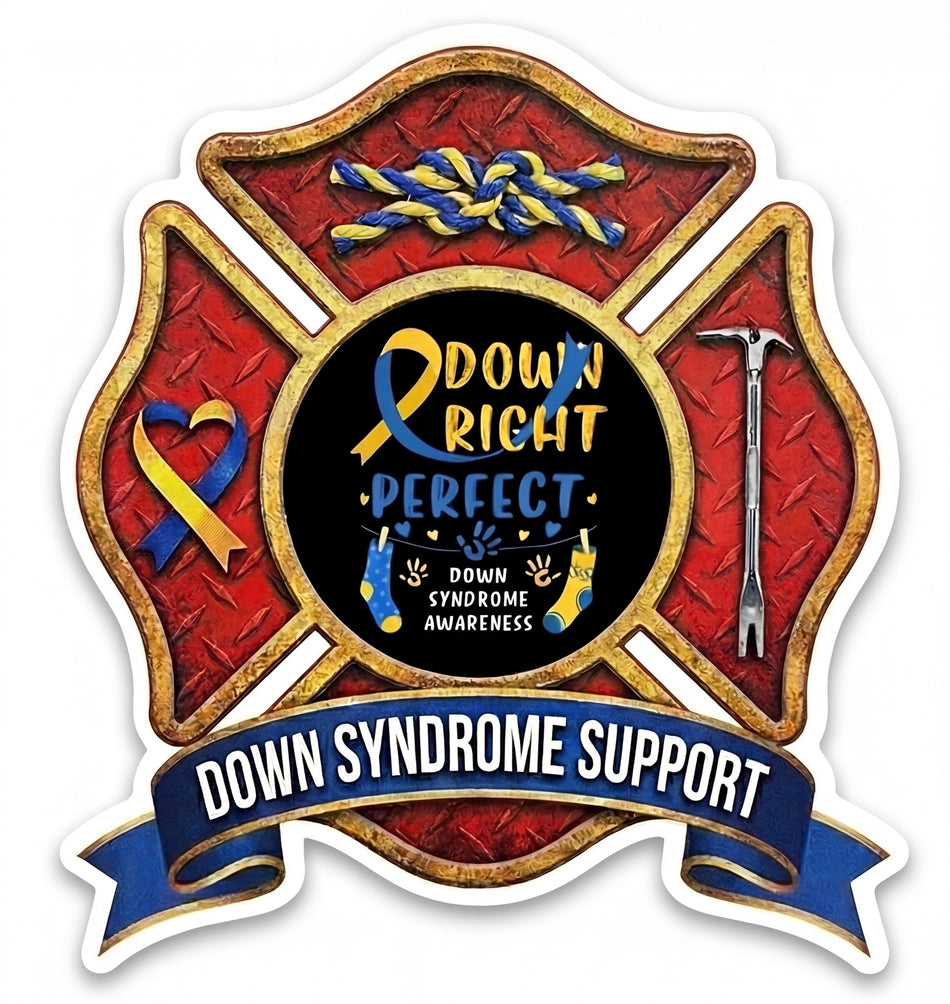 Down Syndrome Support Maltese Cross Window/Helmet Decal or MAGNET TT