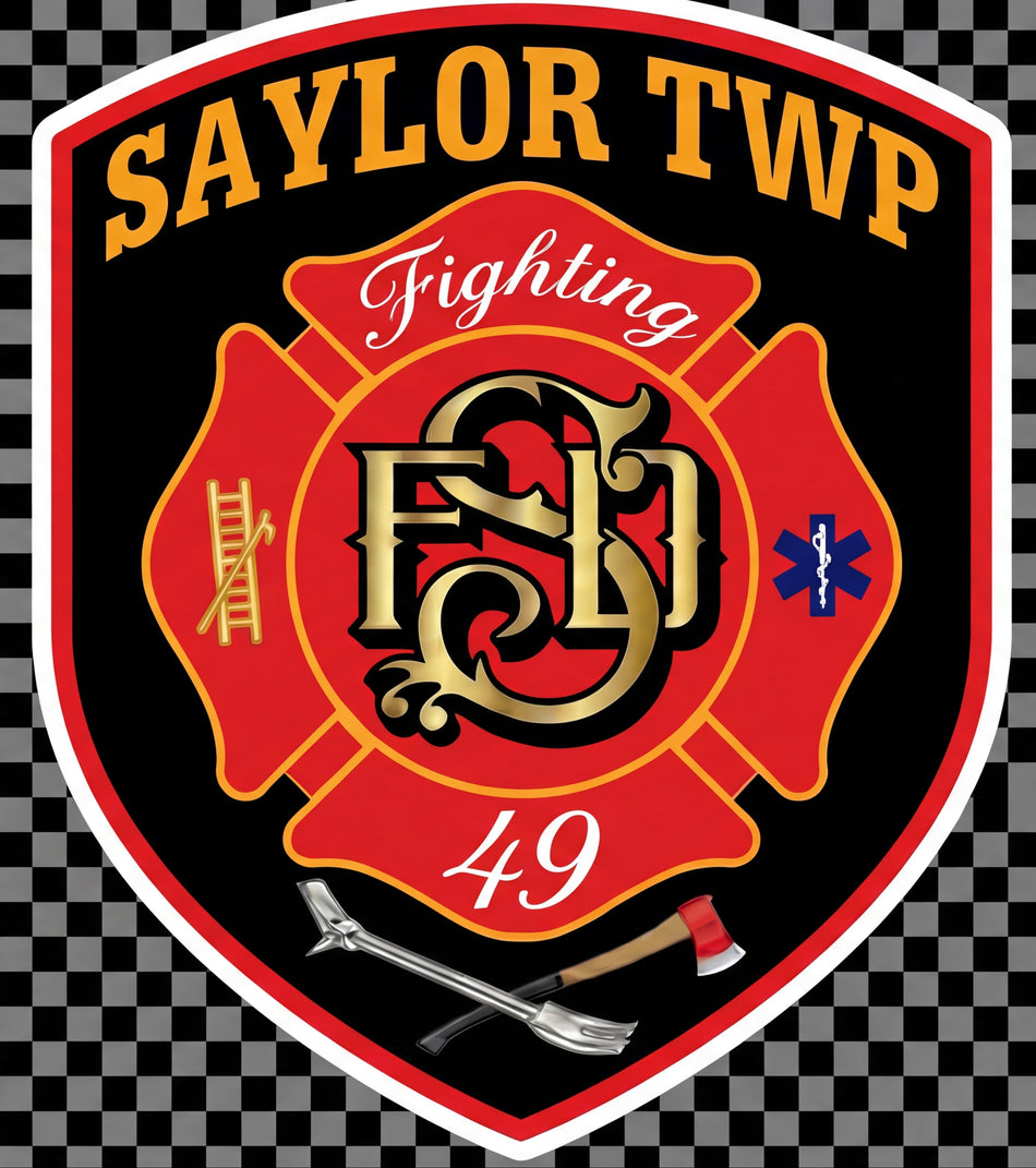 Saylor Twp Customer Window or Helmet Decal Powercall