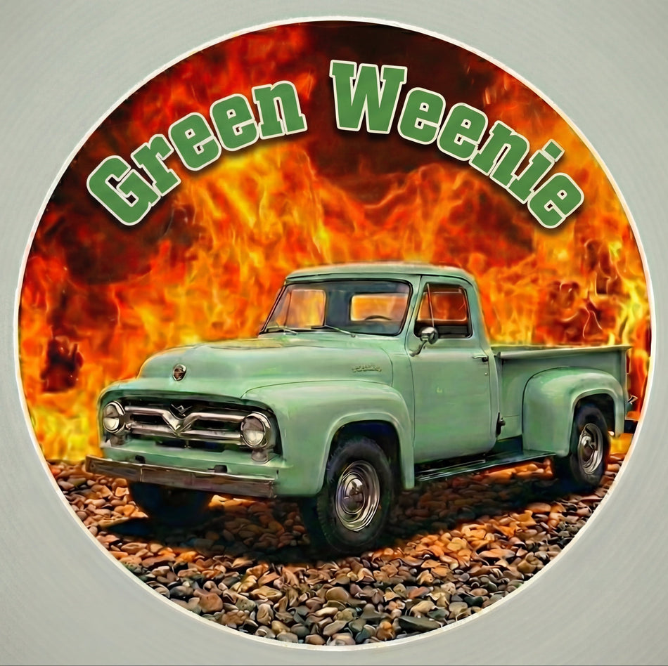 Lime Green Truck House Firetruck Window/Helmet Decal or MAGNET Tiktok