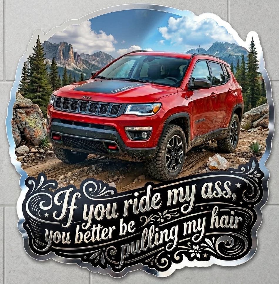 Compass Ride my Ass Window or Helmet Decal Powercall