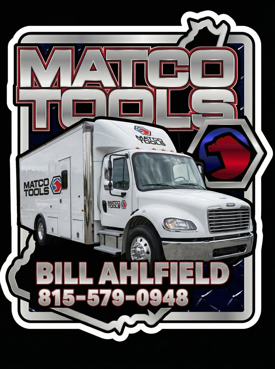 Bill A Tools and Truck Helmet Window or Helmet Decal