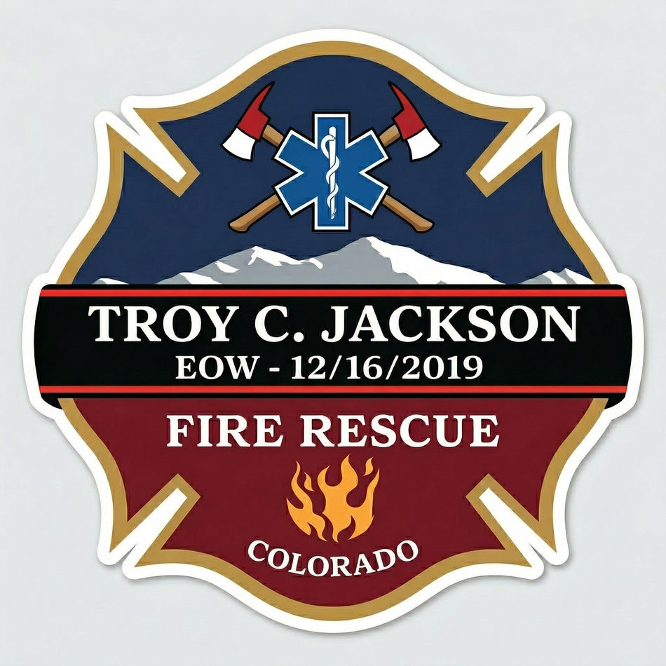 Troy C. Jackson EOW Helmet Window or Helmet Decal
