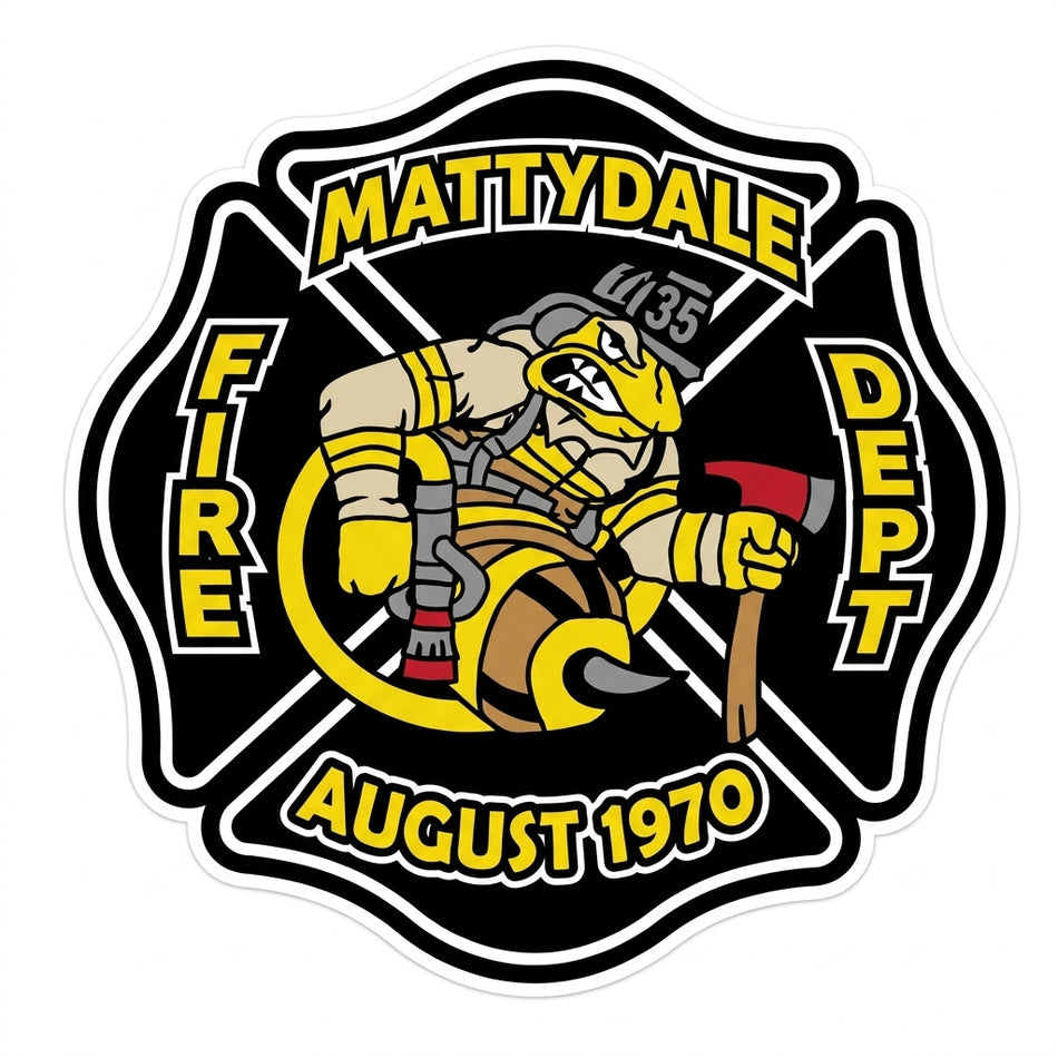 Mattydale Fire Department Window/Helmet Decal or MAGNET
