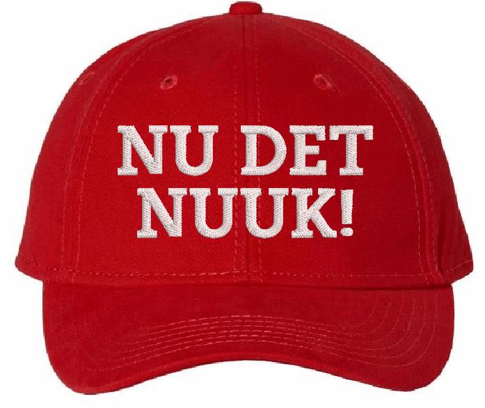Nu Det Nuuk Hat Greenland Hat Adjustable Embroidered Hat AH30 Red or Fitted