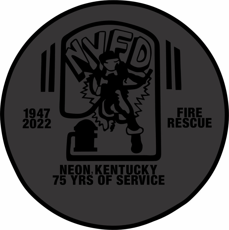 NVFD Fire Rescue Blacklite Decal