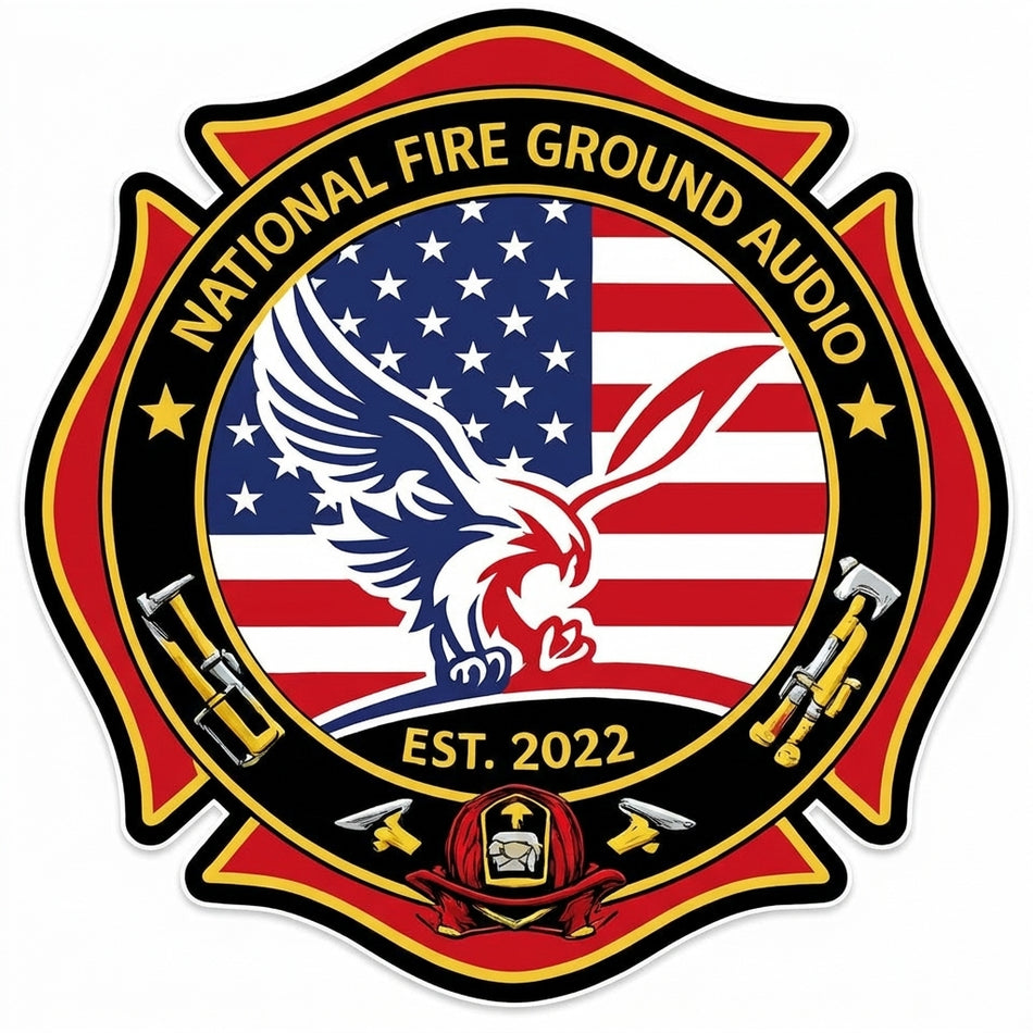 National Fire Ground Audio Window/Helmet Decal or MAGNET