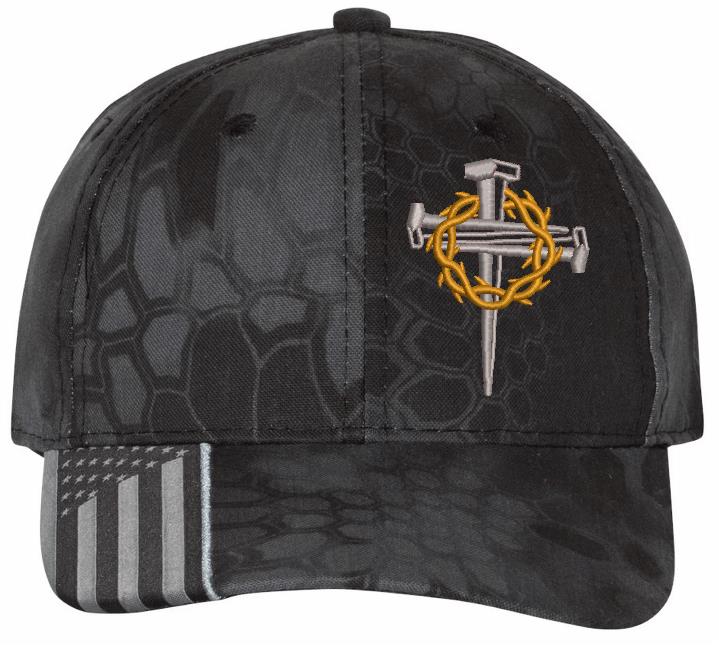 Fierstien Brand Jesus 3 Nail Crown of Thorns Embroidered Typhoon Adjustable Christian Hat