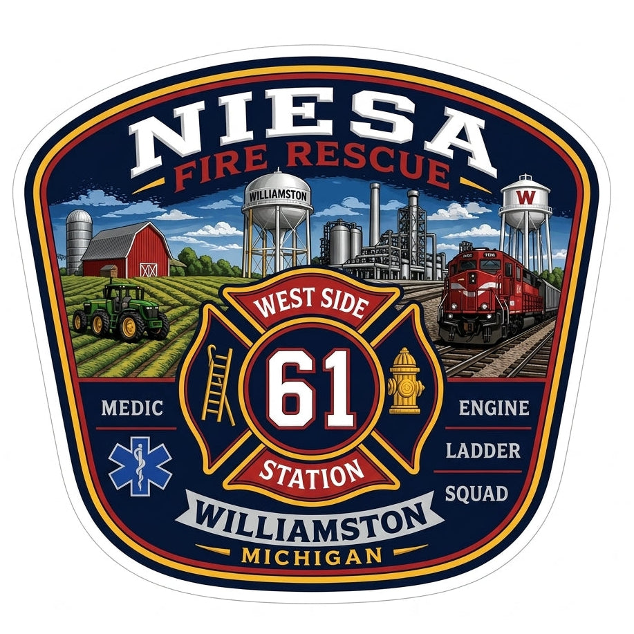 NIESA Fire Rescue Window/Hardhat Decal