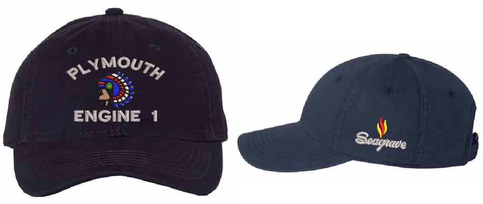 Plymouth Fire Indian AH35 Unstructured Hat with side Seagrave Design